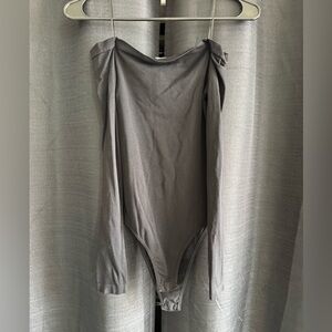 Chic off the shoulder Black Long Sleeve Bodysuit